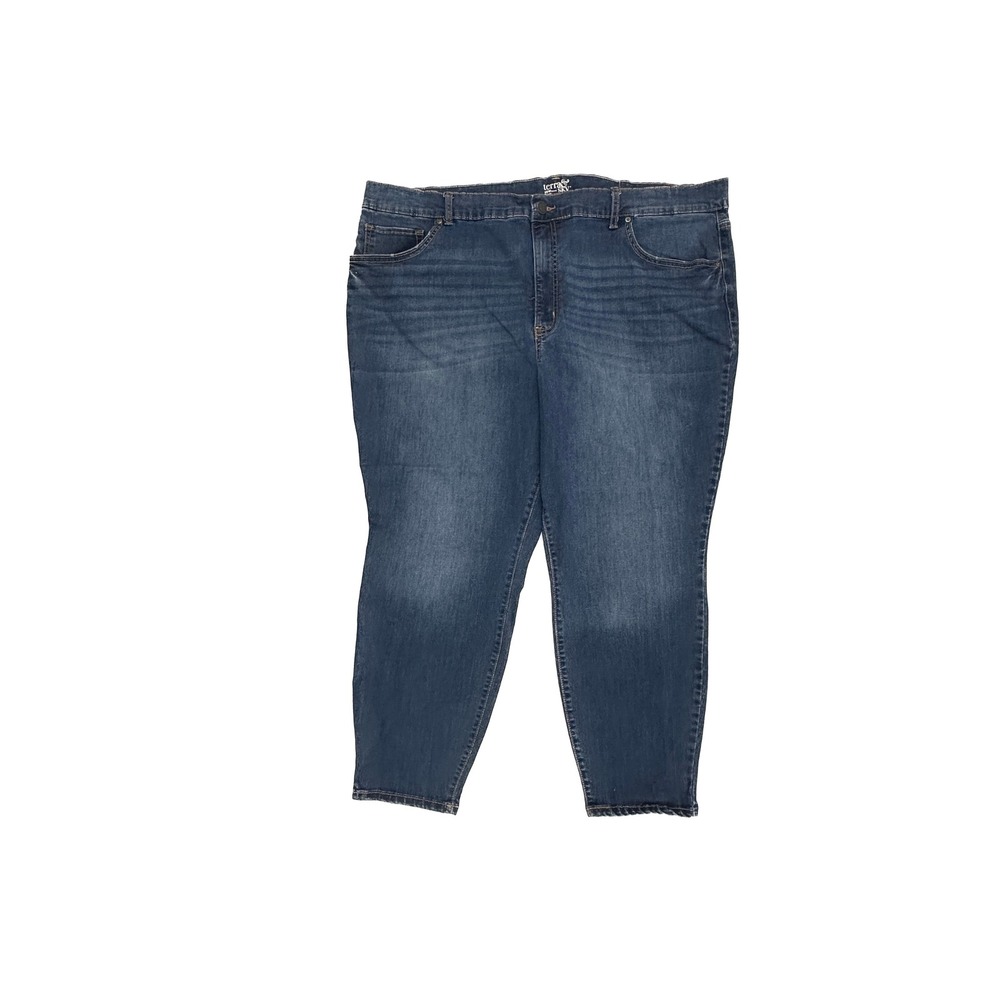 Terra & Sky Womens 26W Petite Skinny Jeans Dark Wash Stretch Plus Size